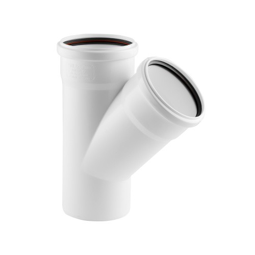 Тройник 50х50-45* внутр. малошумн. канализ.