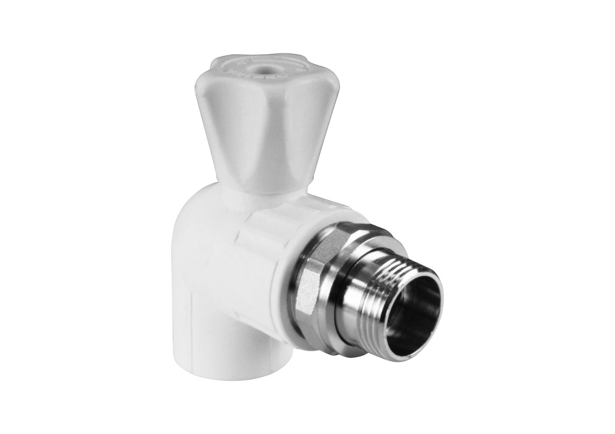 Кран шар. ПП для радиатора 20х1/2", угловой