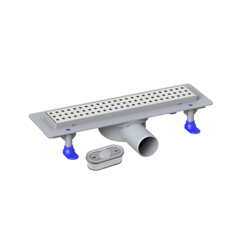 Трап линейный, 330 мм, поворотный выпуск 50 мм, нержавеющая решетка VALFEX